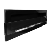Biokominek wiszący z szybą 1200x400 czarny połysk - obrazek 3