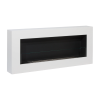 Biokominek wiszący box z szybą 900x400 biały strukturalny mat - obrazek 4