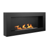 Biokominek wiszący box 900x400 czarny strukturalny mat
