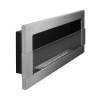 Biokominek wiszący z szybą 900x400 inox - obrazek 4