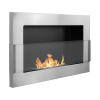 Biokominek wiszący 650x400 z szybą inox
