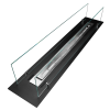 Biokominek do zabudowy wkład 100 cm czarny mat z szybami - obrazek 3