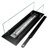 Biokominek do zabudowy wkład 65 cm czarny mat z szybami - obrazek 5