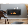 Biokominek wiszący box 900x400 czarny strukturalny mat - obrazek 2
