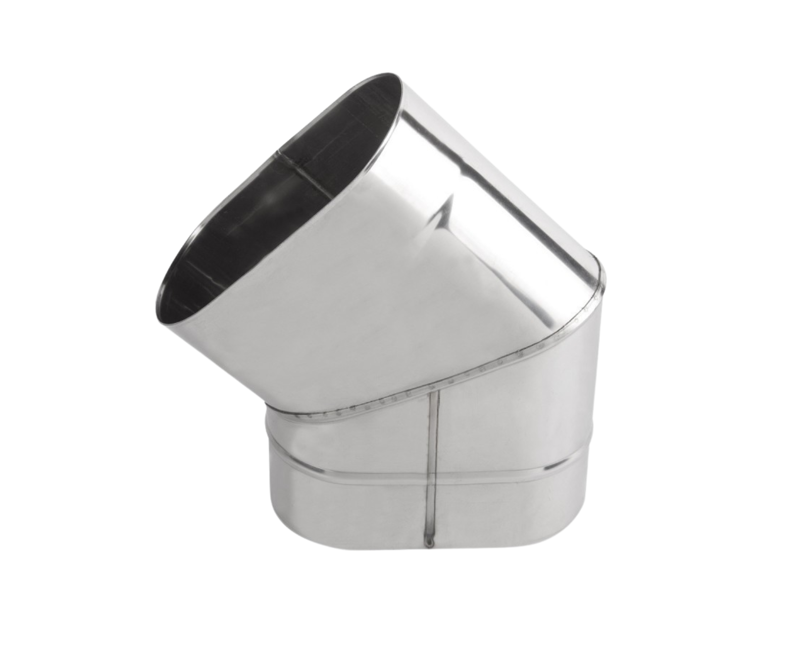 Kolano kwasoodporne OWAL 45st krótki bok