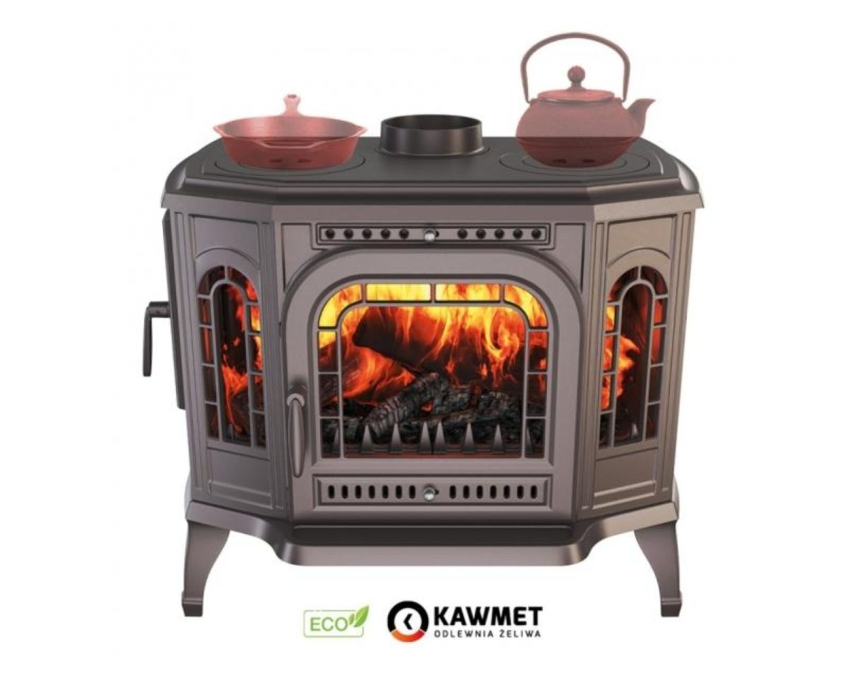 Piec wolnostojący KAWMET P7 (10,5 kW) CookTop LB ECO