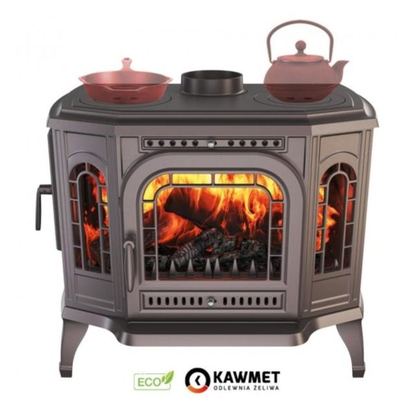Piec wolnostojący KAWMET P7 (10,5 kW) CookTop LB ECO
