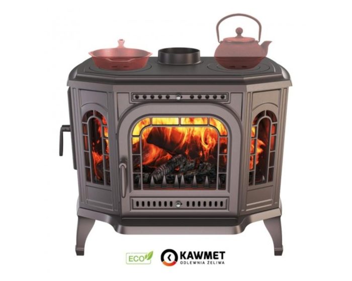 Piec wolnostojący KAWMET P7 (10,5 kW) CookTop LB ECO