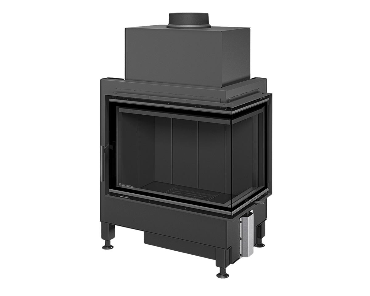 Wkład kominkowy narożny prawy Romotop HEAT R 4G S 65.51.40.24 z otwieraniem drzwiczek na bok i łączoną szybą - obrazek 2